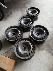 5 cerchi in ferro acciaio NUOVI 16" 7Jx16 