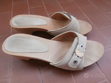 Zoccoli legno mood con tacco