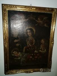 Dipinto antico olio su tela del '700