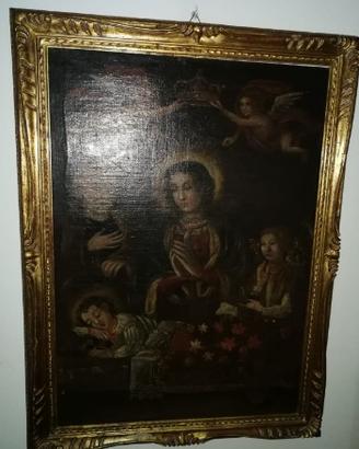 Dipinto antico olio su tela del '700
