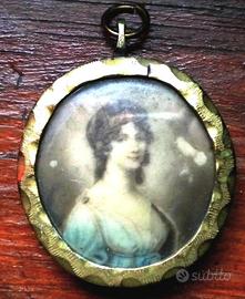 Pendente ottone stile classico anni '50 miniatura