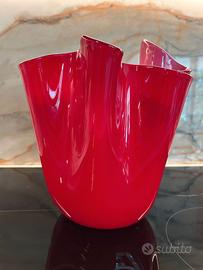 Vaso Venini Fazzoletto Rosso
