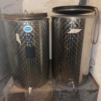 5 botti acciaio inox x vino