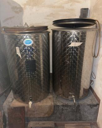 5 botti acciaio inox x vino