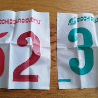 2 pettorali Giochi della Gioventu' anni '70