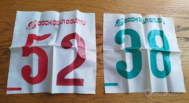 2 pettorali Giochi della Gioventu' anni '70