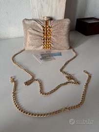 Pochette oro strass per serate e cerimonie