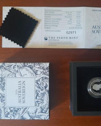SOVRANA AUSTRALIA 1/4 oz argento 999/1000