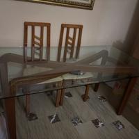 Tavolo di cristallo + 6 sedie