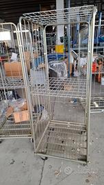 Carrelli roll container in acciao zincato con ruot