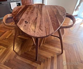 Tavolo in legno sheesham massiccio + sedie