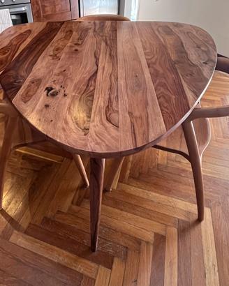 Tavolo in legno sheesham massiccio + sedie