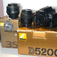 Nikon d5200 + obiettivi