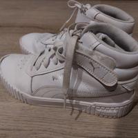 Scarpe PUMA SNEAKER alte unisex BIANCHE ~NUOVE n38