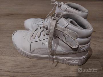 Scarpe PUMA SNEAKER alte unisex BIANCHE ~NUOVE n38