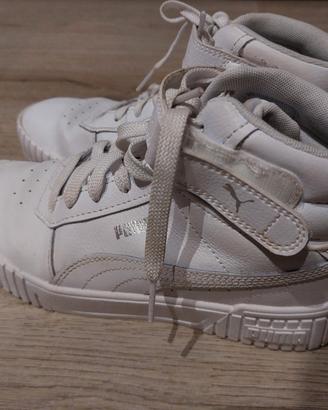 Scarpe PUMA SNEAKER alte unisex BIANCHE ~NUOVE n38