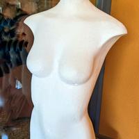 Scultura busto donna lampada pietra marmo arte