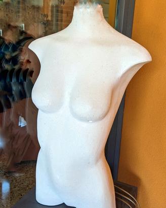 Scultura busto donna lampada pietra marmo arte