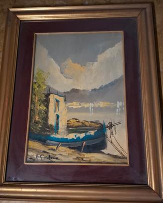 QUADRO GIORDANO CON CORNICE 25X35 1900 VINTAGE