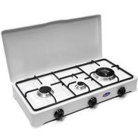 Fornello 3 fuochi per campeggio.