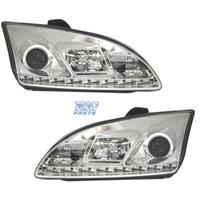 FARI FORD FOCUS 04-08 LUCE DIURNA REALE FONDO CROM