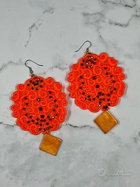 Orecchini in pizzo ricamati