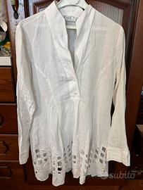 vestito lino bianco