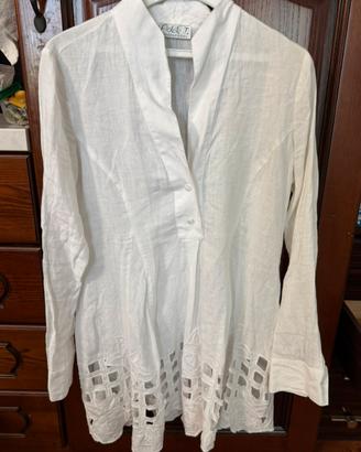 vestito lino bianco