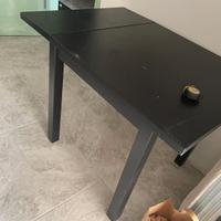 IKEA NORDVIKEN Tavolo con ribalta, nero, 74/104cm