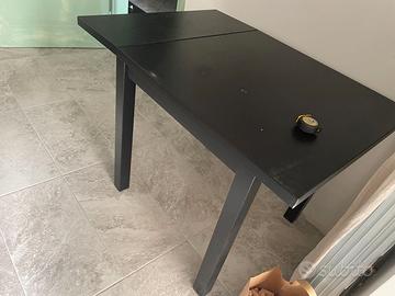 IKEA NORDVIKEN Tavolo con ribalta, nero, 74/104cm