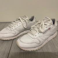 REEBOK classic, bianche in pelle, n.39