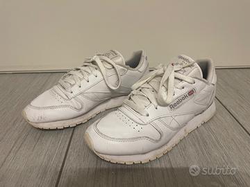 REEBOK classic, bianche in pelle, n.39