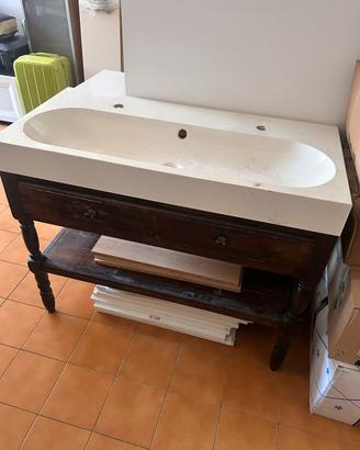 Lavabo con doppio rubinetto