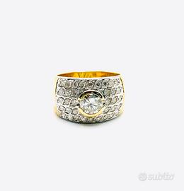 Anello oro 18 kt diamanti naturali (C)