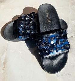 Nuove ciabatte Lorenzo,blu marino ,tg40
