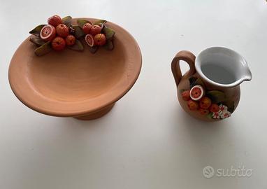 Alzatina e brocca di Nuove Fantasie di Terracotta
