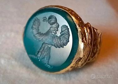 vecchio anello sigillo afghano mm 18,5 