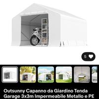 Tenda garage con struttura metallo 3x3 m