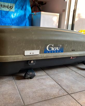 Box Tetto GEV 580 Litri + Barre Portatutto FAPA
