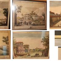 Litografie stampe vecchia Milano acquaforte