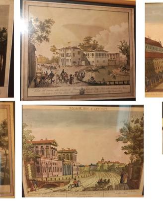 Litografie stampe vecchia Milano acquaforte