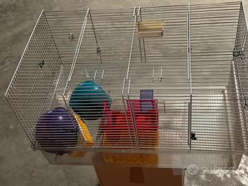 Gabbia per criceti con accessori