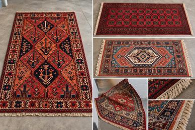 4 tappeti stile persiano e orientale vintage