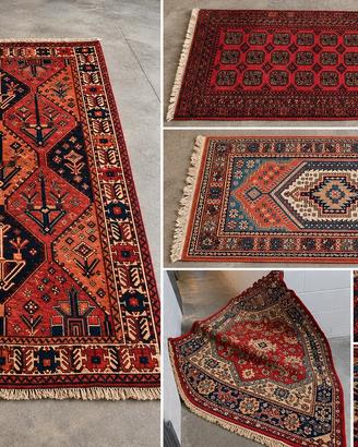 4 tappeti stile persiano e orientale vintage