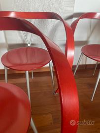 Set 4 Sedie Cassina Revers rosse - Design