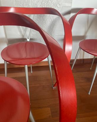 Set 4 Sedie Cassina Revers rosse - Design