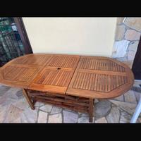 Tavolo da giardino allungabile in teak