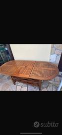 Tavolo da giardino allungabile in teak