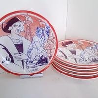 Lotto 6 piatti decorativi C.Colombo 1992 firmati