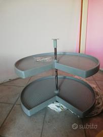 Ripiano girevole doppio per angolare cucina